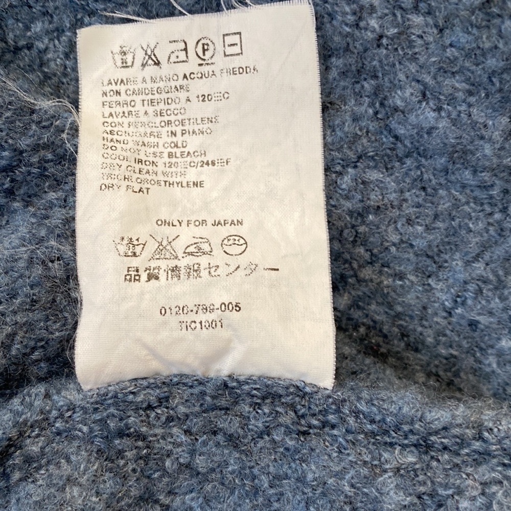MaxMara Italy Light Blue Open Front Wool Cardigan Sweater - Picture 5 of 8